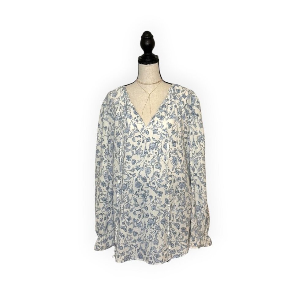 Long Sleeve Blouse w/ tie neck